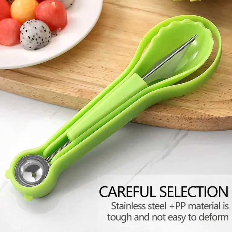 3-in-1 Stainless Steel Melon Baller and Fruit Tool Set – product image 2