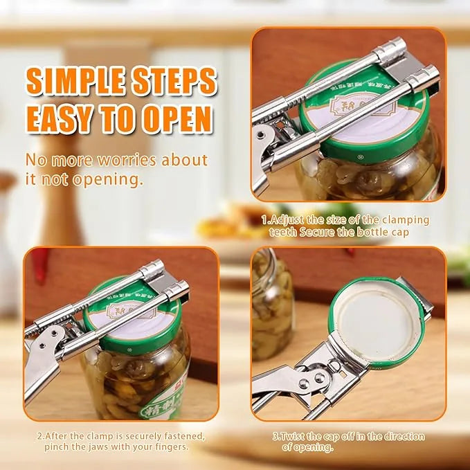 Adjustable Stainless Steel Jar and Bottle Opener – product image 5