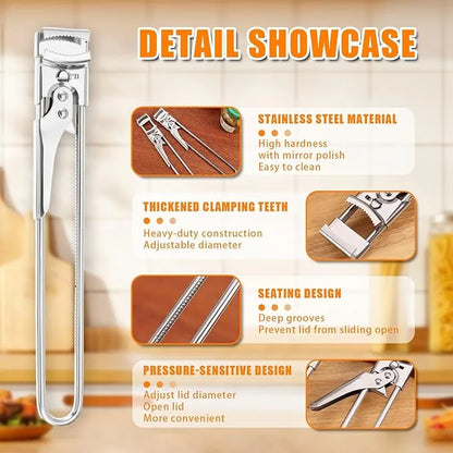 Adjustable Stainless Steel Jar and Bottle Opener – product image 6