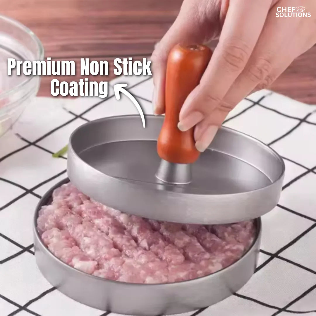 Wood-Handle Nonstick Burger Patty Press – product image 3
