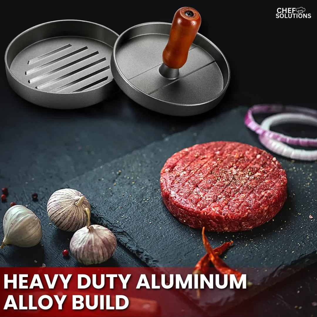 Wood-Handle Nonstick Burger Patty Press – product image 6