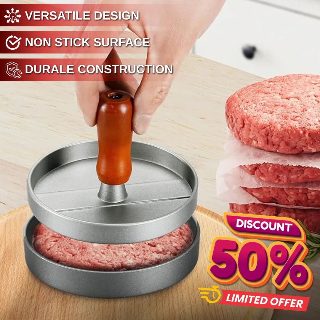 Wood-Handle Nonstick Burger Patty Press – product image 7