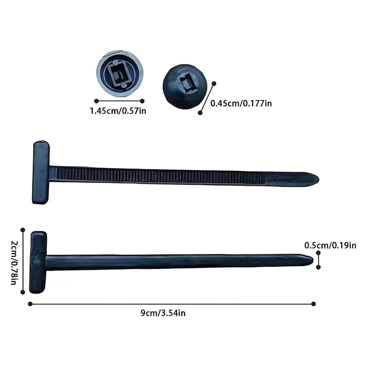 Nylon Cable-Tie Mounting Clips – 100 Pack – product image 1