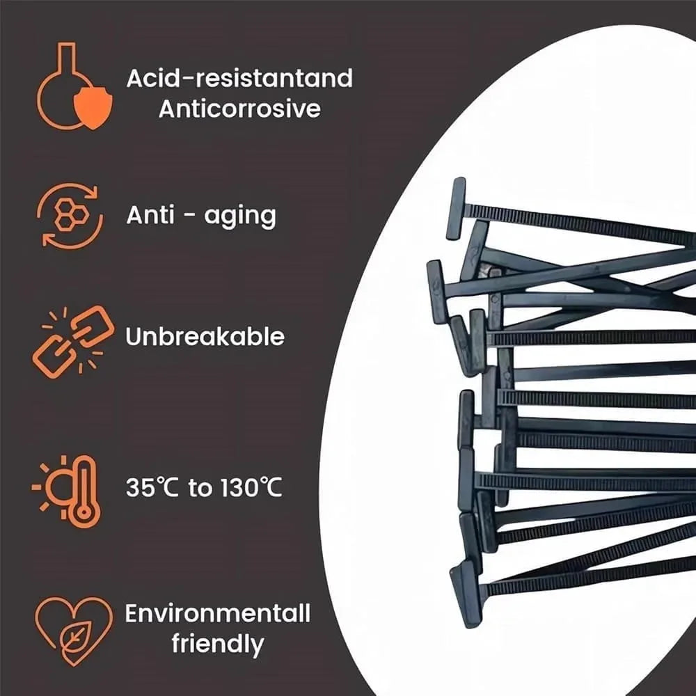Nylon Cable-Tie Mounting Clips – 100 Pack – product image 3