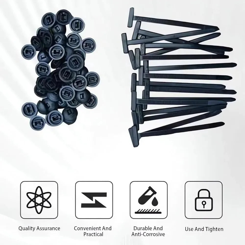 Nylon Cable-Tie Mounting Clips – 100 Pack – product image 4