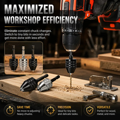 2-Piece Keyless Mini Drill Chuck Adapter Set – product image 7