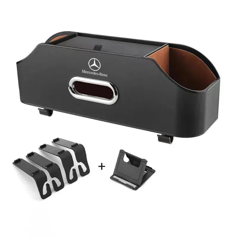 Car Headrest-Mounted Multifunction Storage Tray – product image 1