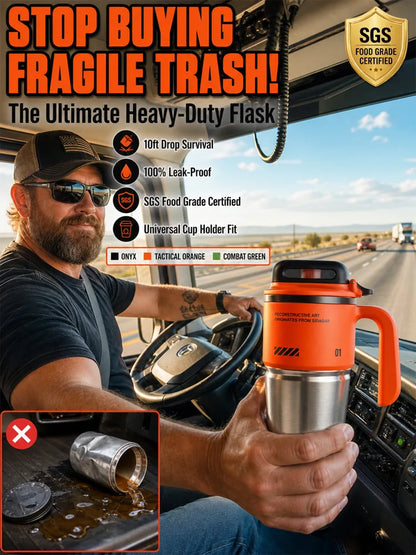 Large Stainless Steel Insulated Travel Tumbler with Straw – product image 3