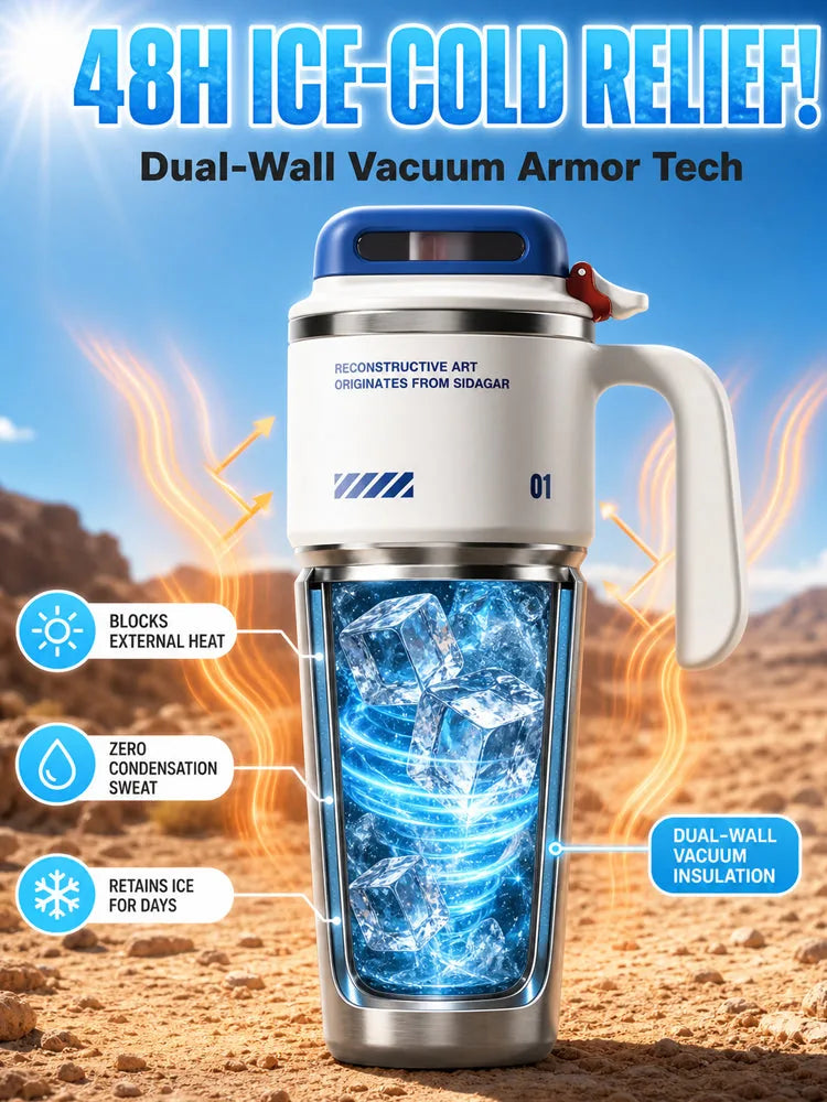 Large Stainless Steel Insulated Travel Tumbler with Straw – product image 6