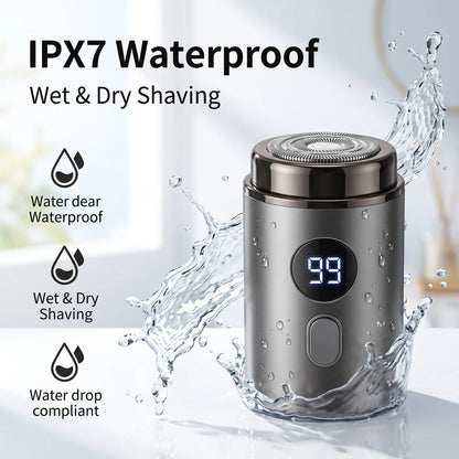 Mini Electric Shaver with Digital Display and Spare Head – product image 3