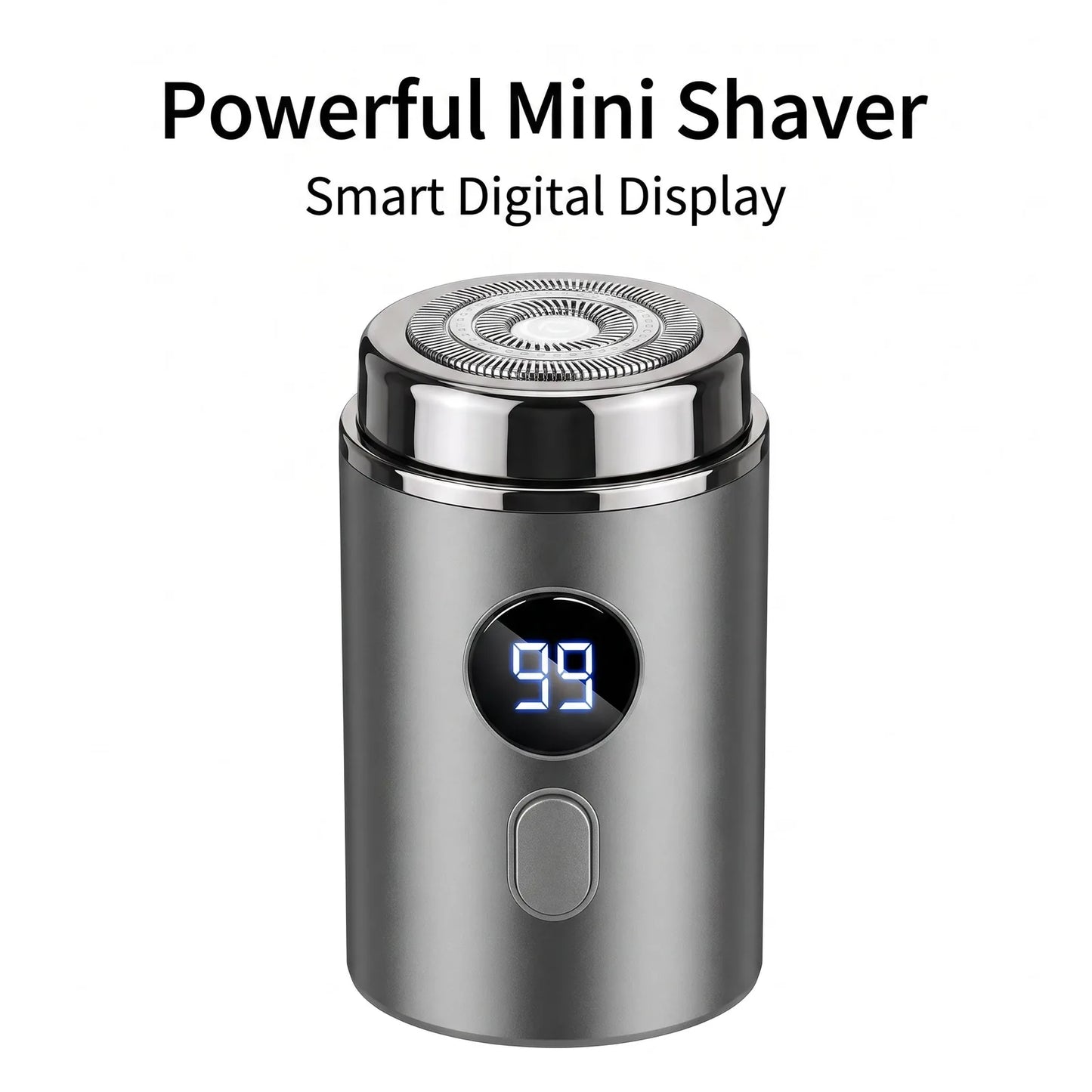 Mini Electric Shaver with Digital Display and Spare Head – product image 6