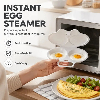 2-Piece Microwave Egg Poacher with Lid and Handle – product image 5