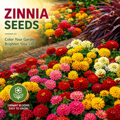 Mixed Zinnia Seeds – 600-Seed Three-Pack – product image 3
