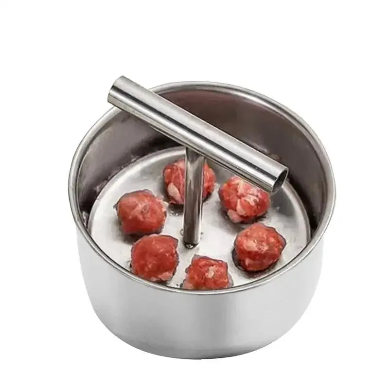 Stainless Steel Meatball Press and Bowl – product image 2