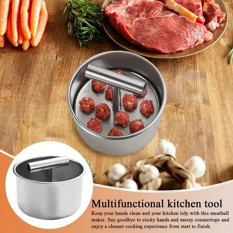 Stainless Steel Meatball Press and Bowl – product image 5
