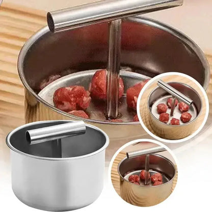 Stainless Steel Meatball Press and Bowl – product image 6