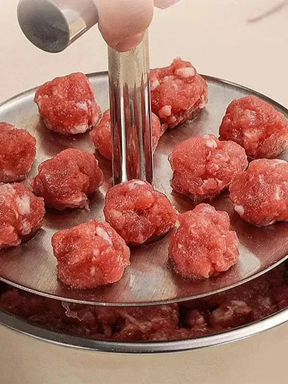 Stainless Steel Meatball Press and Bowl – product image 7