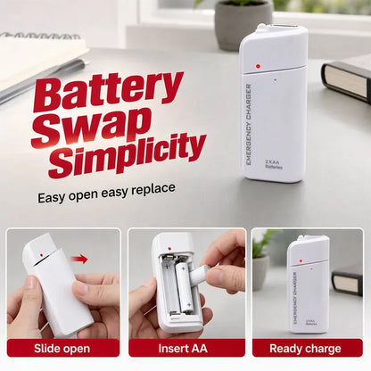 AA Battery Emergency Phone Charger with LED Flashlight – product image 7
