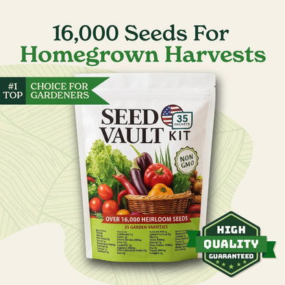 35-Variety Heirloom Vegetable Seed Vault Kit – image 2