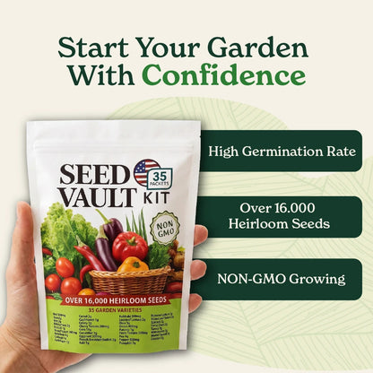 35-Variety Heirloom Vegetable Seed Vault Kit – image 4