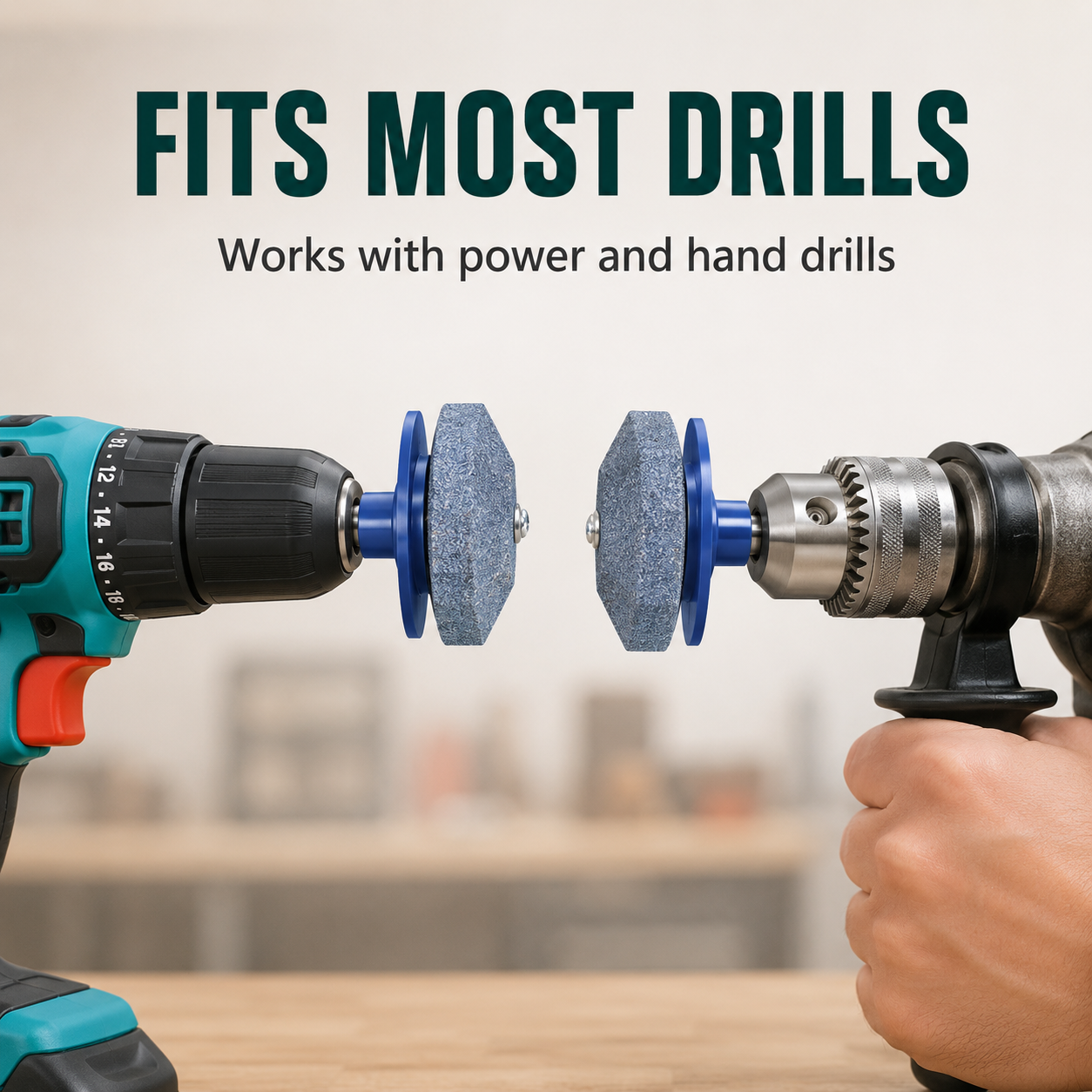 Lawn Mower Blade Sharpener Drill Attachment Set – image 6