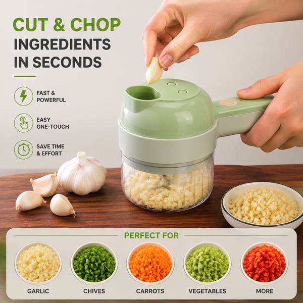 Handheld Electric Vegetable Slicer and Chopper – image 3