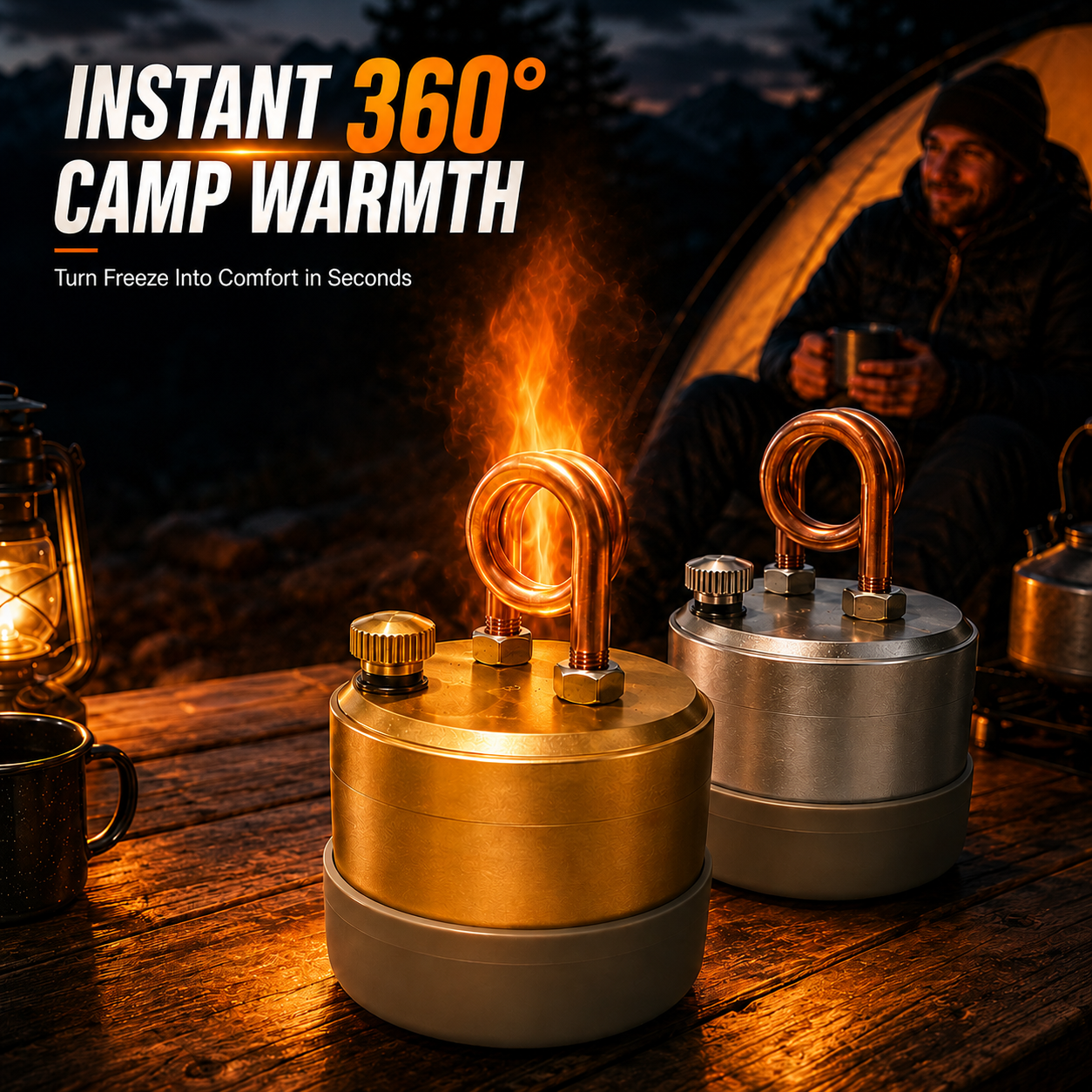 Portable Brass Alcohol Stove Set – image 2