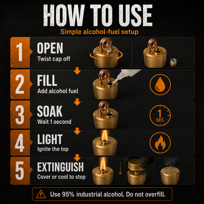 Portable Brass Alcohol Stove Set – image 3