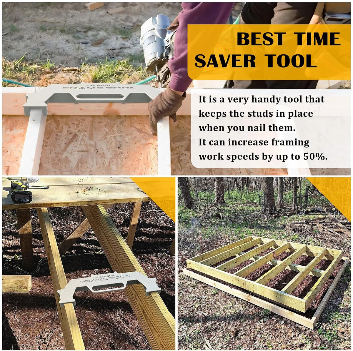 12/14/16-Inch On-Center Stud Framing Layout Tool – product image 6
