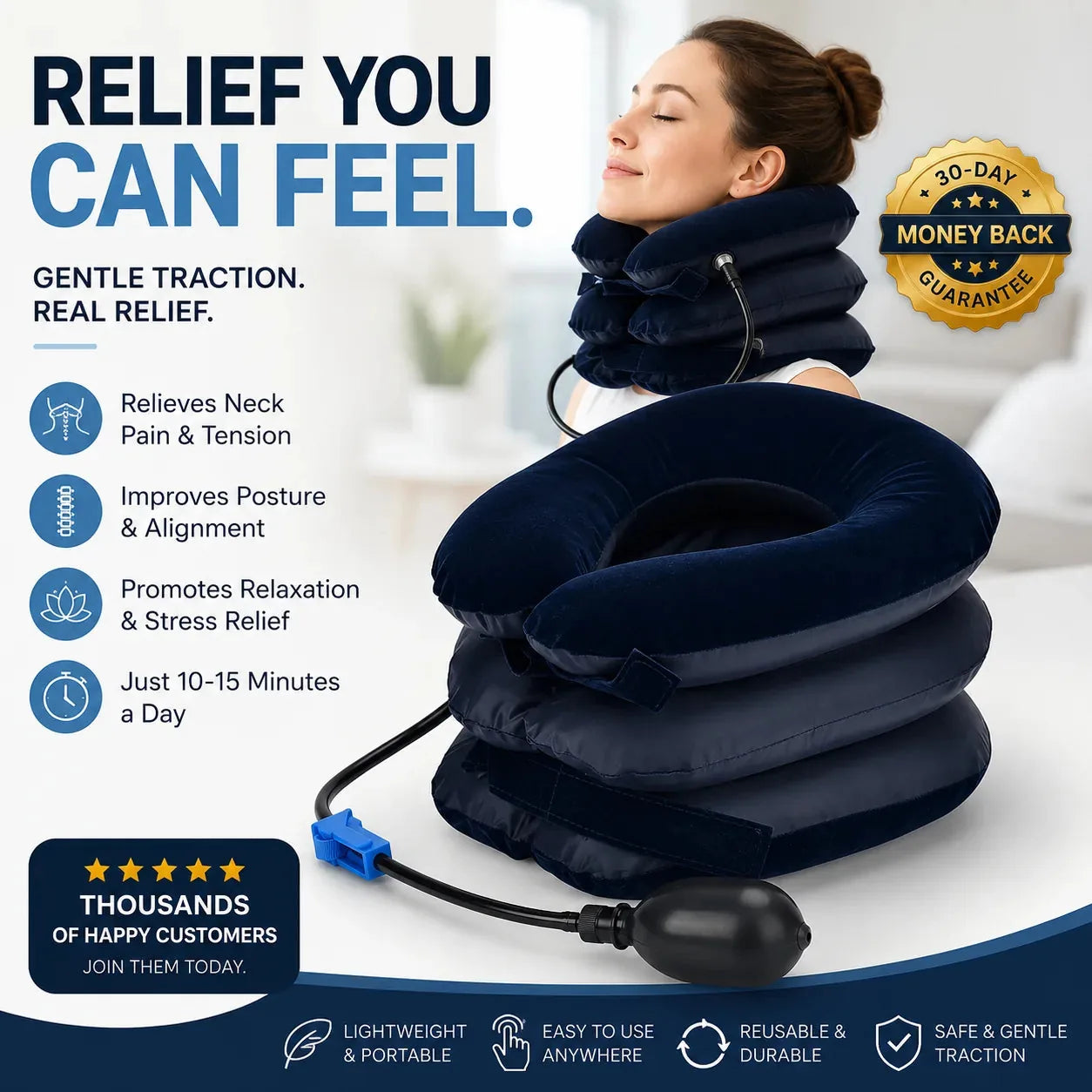 3-Layer Inflatable Cervical Traction Neck Stretcher – product image 3
