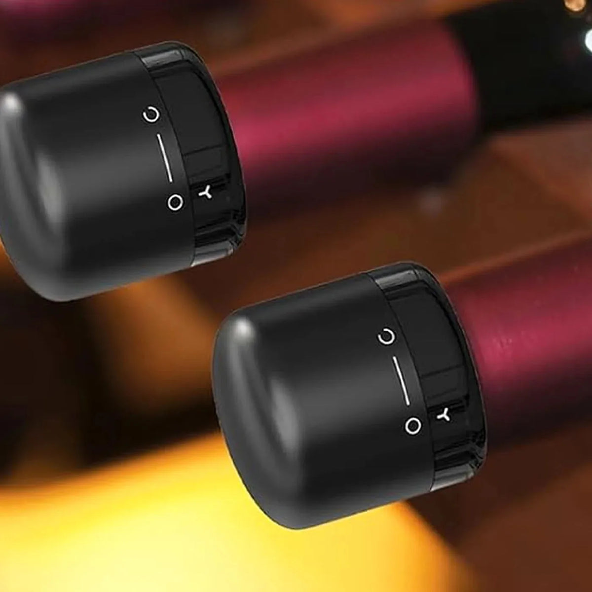 Vacuum Wine & Champagne Bottle Stopper – 2-Piece Set – product image 3