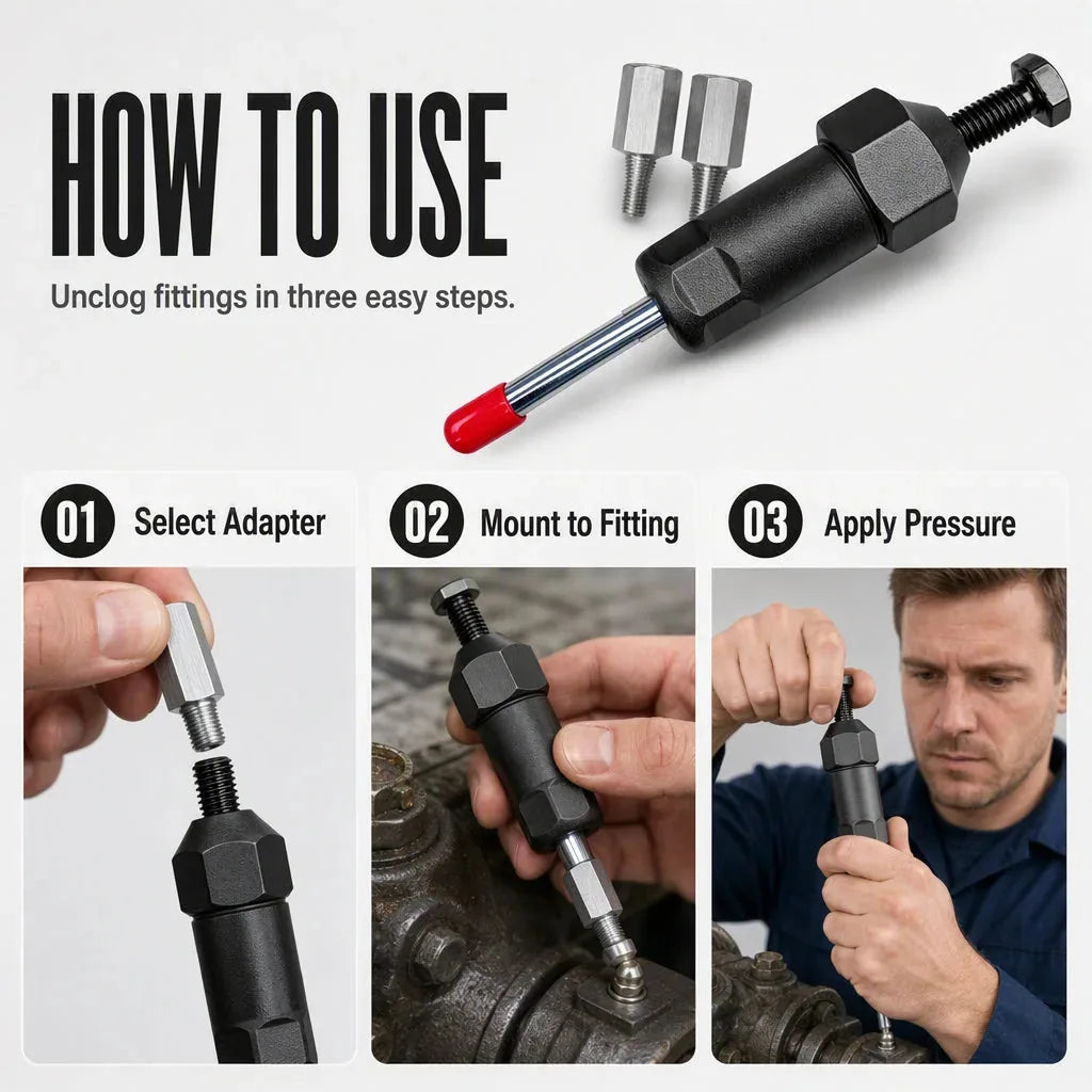 Manual Grease Fitting Unblocker Tool Kit – product image 3