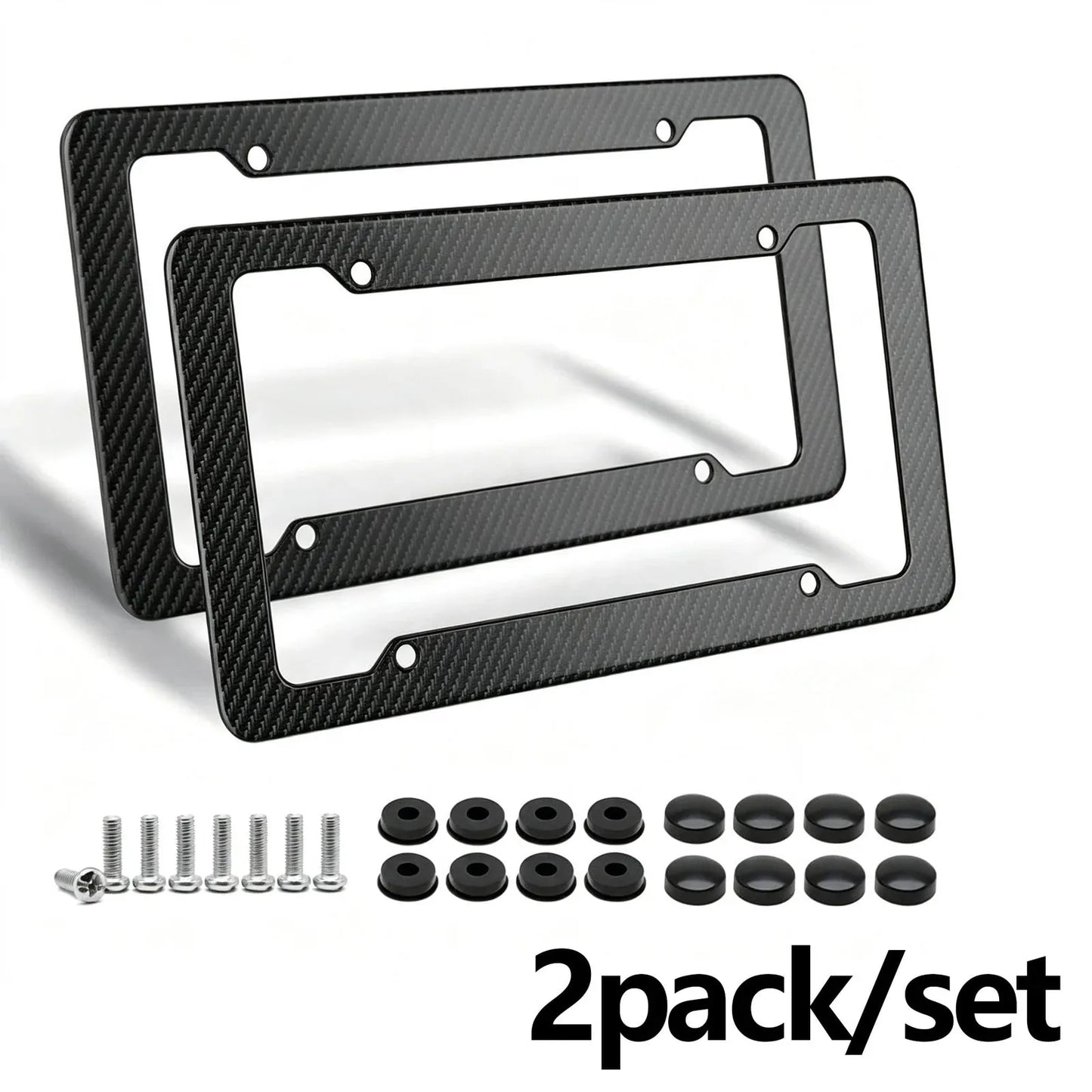 Carbon-Fiber Look License Plate Frames – 2-Pack – product image 2