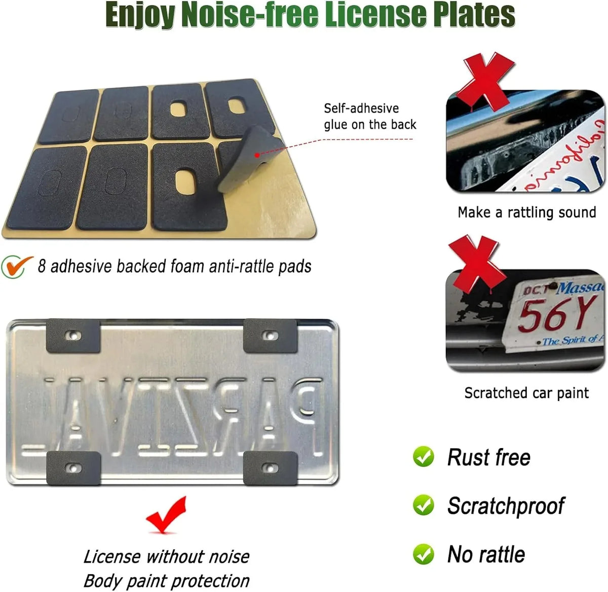 Carbon-Fiber Look License Plate Frames – 2-Pack – product image 3