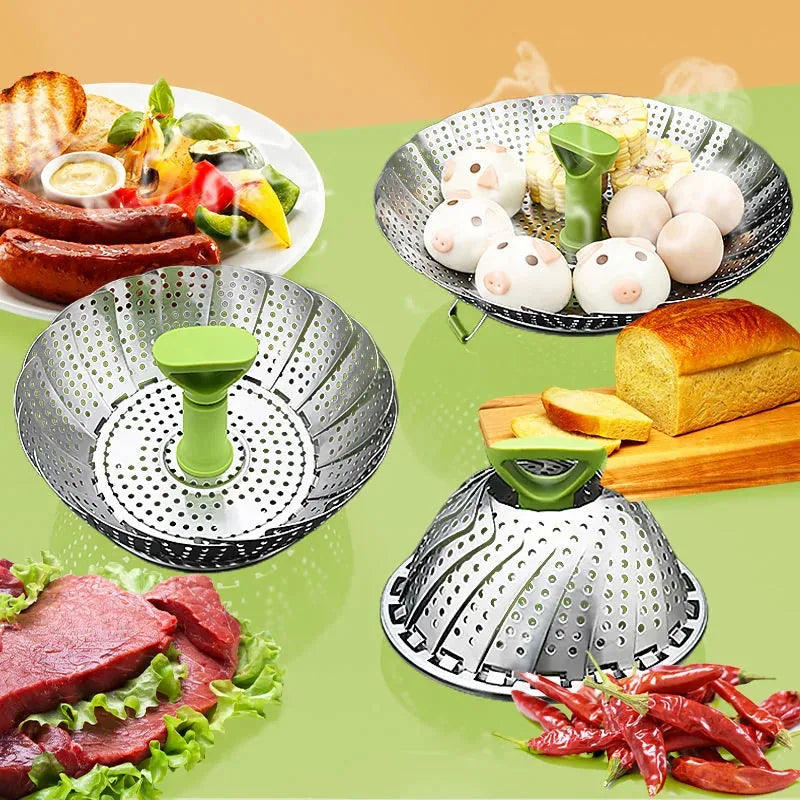 11-Inch Expandable Stainless Steel Steamer Basket – product image 5