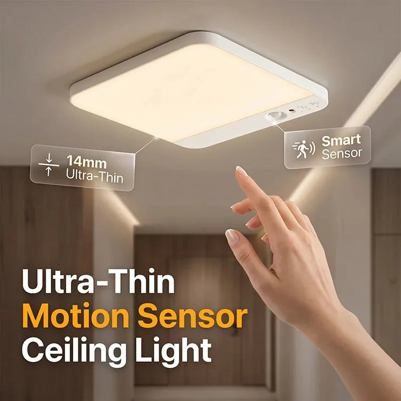 Rechargeable Motion Sensor Ceiling Light with Remote – product image 4