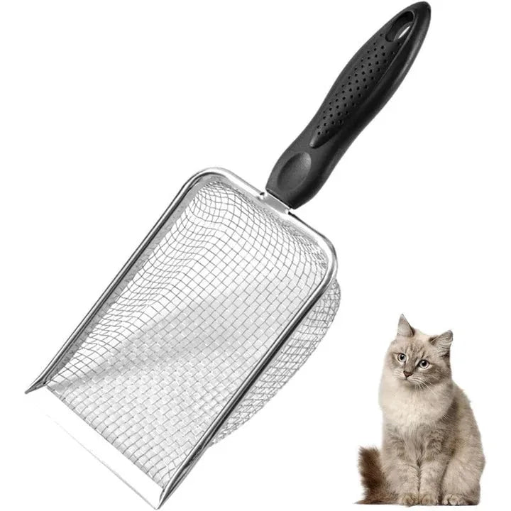 Stainless Steel Fine-Mesh Cat Litter Scoop – product image 1