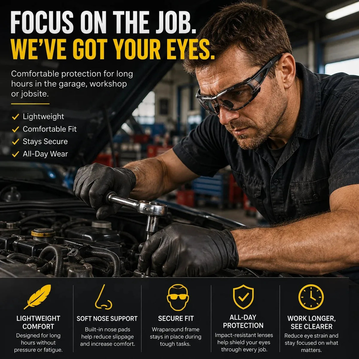 Photochromic Cycling Safety Glasses – image 3