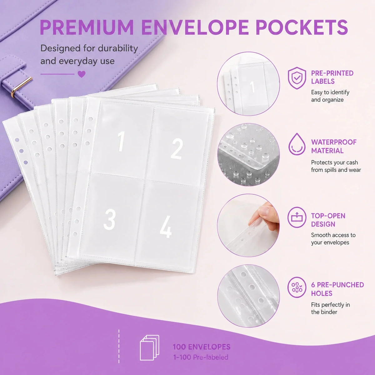 100-Envelope Savings Challenge Binder – image 3