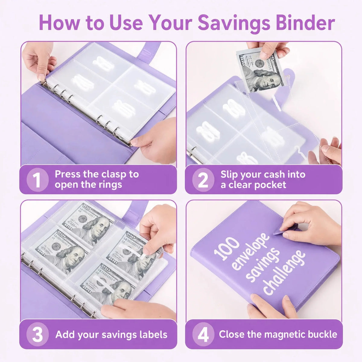100-Envelope Savings Challenge Binder – image 4