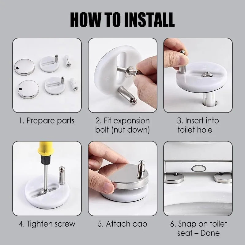 Universal Toilet Seat Fasteners – 4 Pack – image 6