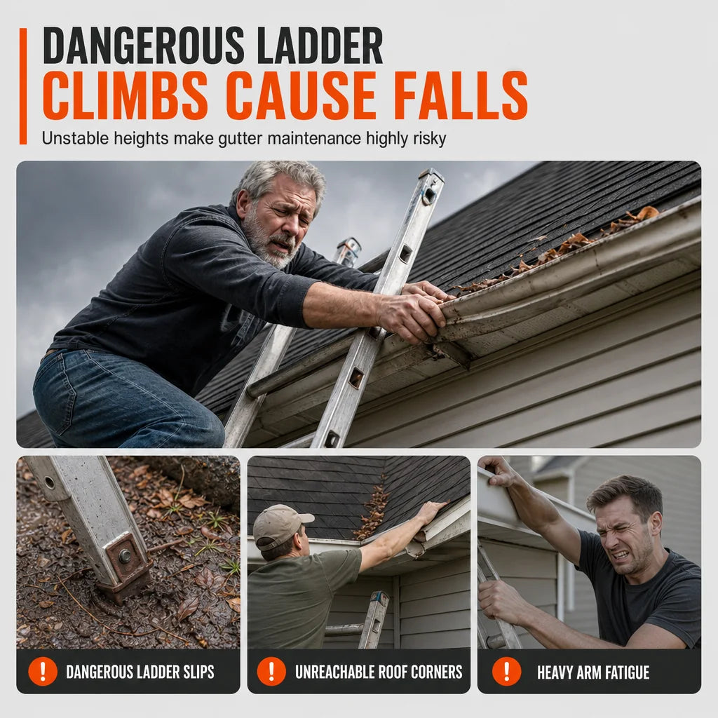 Extendable Ground-Level Gutter Cleaning Tool – image 3
