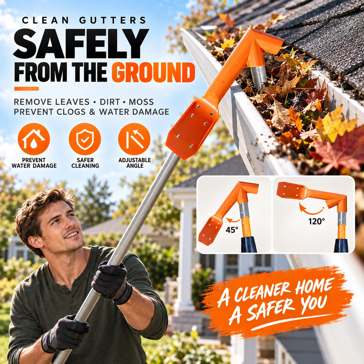 Extendable Ground-Level Gutter Cleaning Tool – image 4