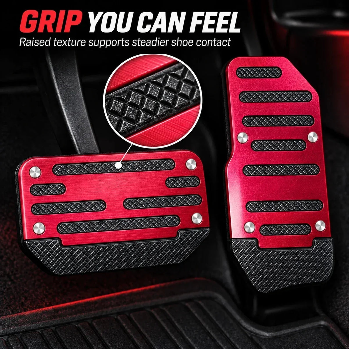 Aluminum Car Pedal Covers – 3 Piece Set – image 5