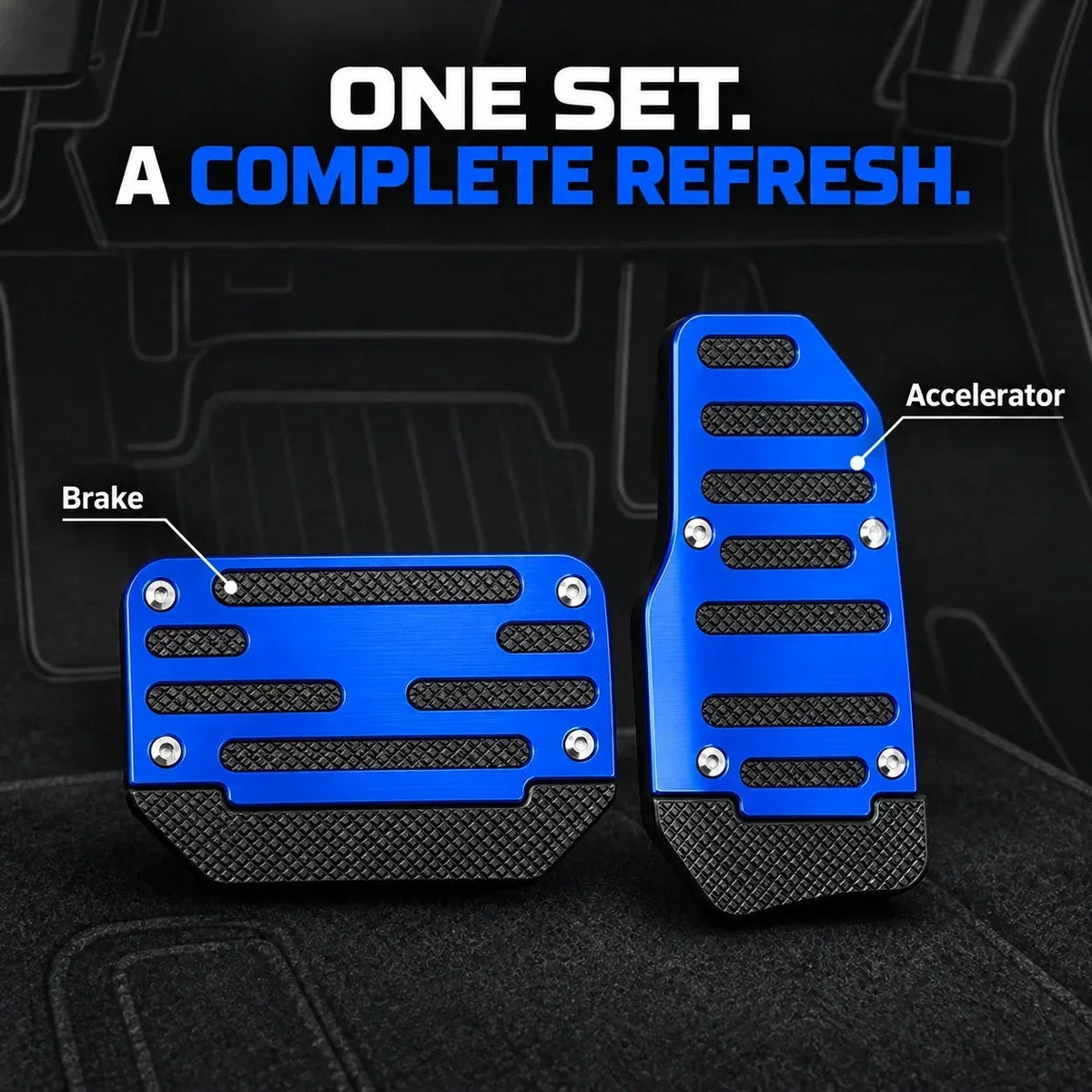 Aluminum Car Pedal Covers – 3 Piece Set – image 8