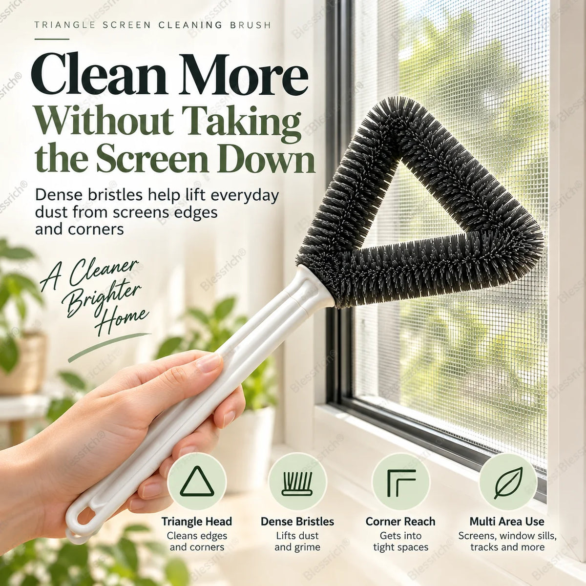 Triangle Window Screen Cleaning Brush – image 2