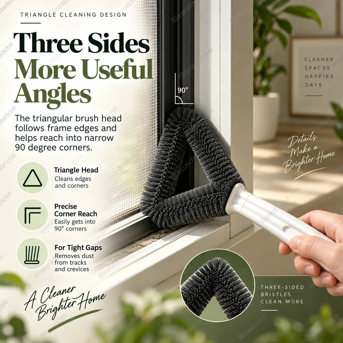 Triangle Window Screen Cleaning Brush – image 3