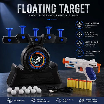 Floating Ball Target Game with Foam Dart Blasters – image 1