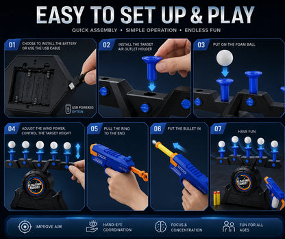 Floating Ball Target Game with Foam Dart Blasters – image 4