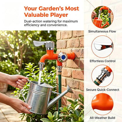 Dual-Outlet Faucet Adapter for Garden and Utility Hoses – image 2